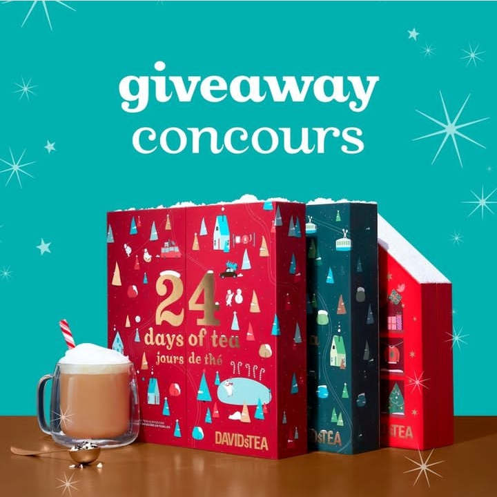 A gagner 24 calendriers de l’Avent des thés Davids Tea ! Quebec