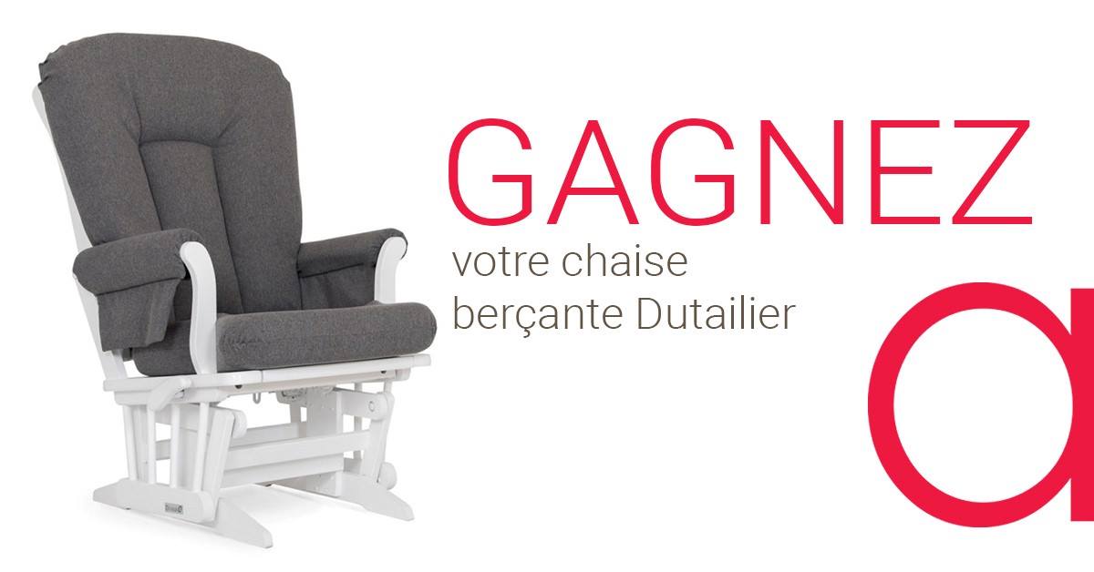 Gagnez une jolie chaise berçante !