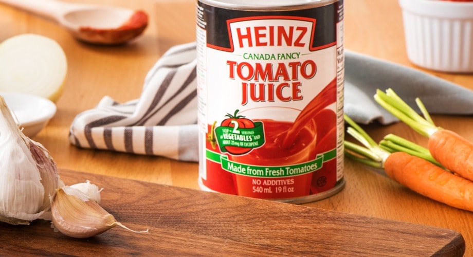 Canne de jus de tomate Heinz à 0.47$ seulement !